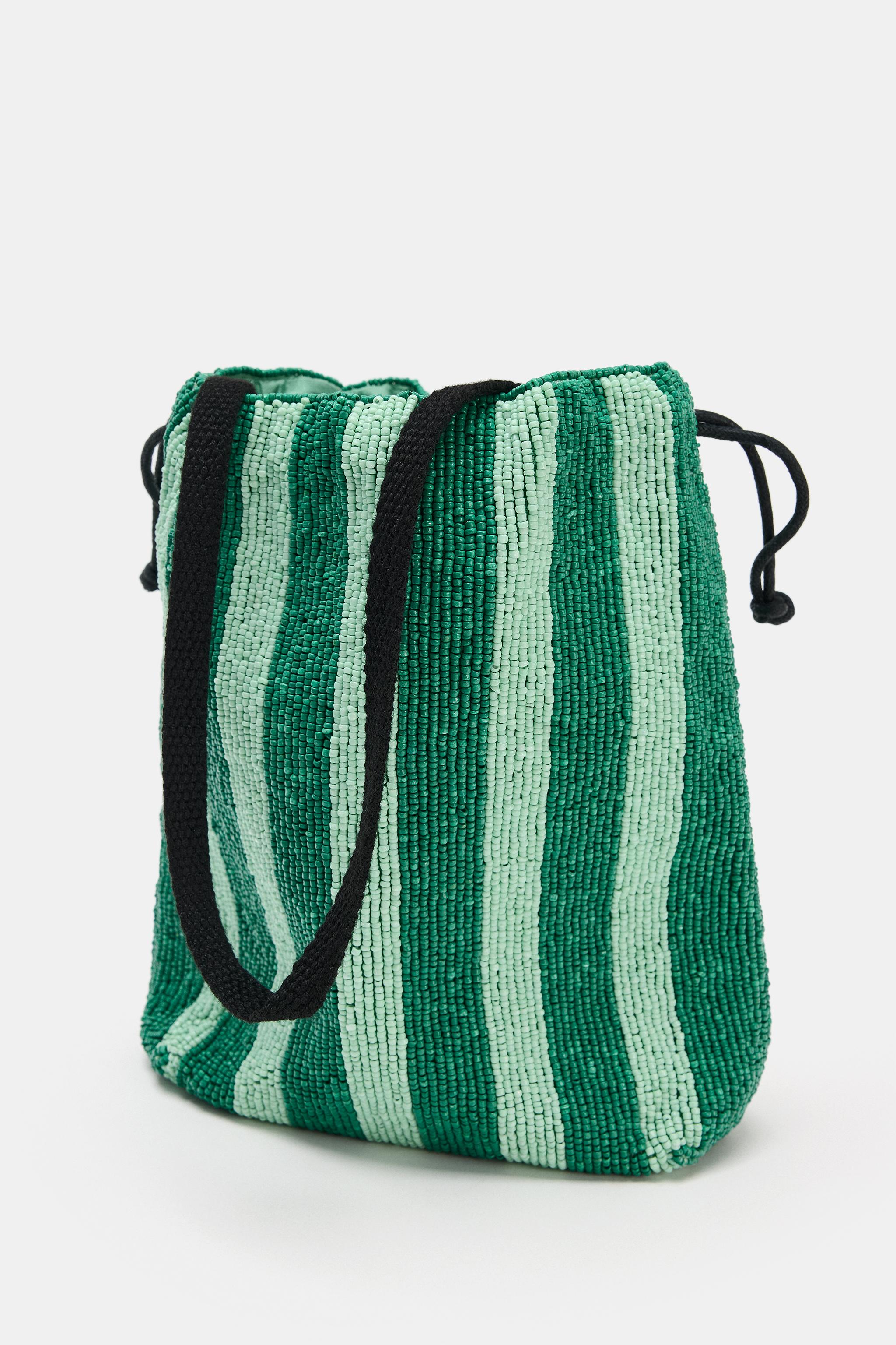 BEADED BUCKET BAG